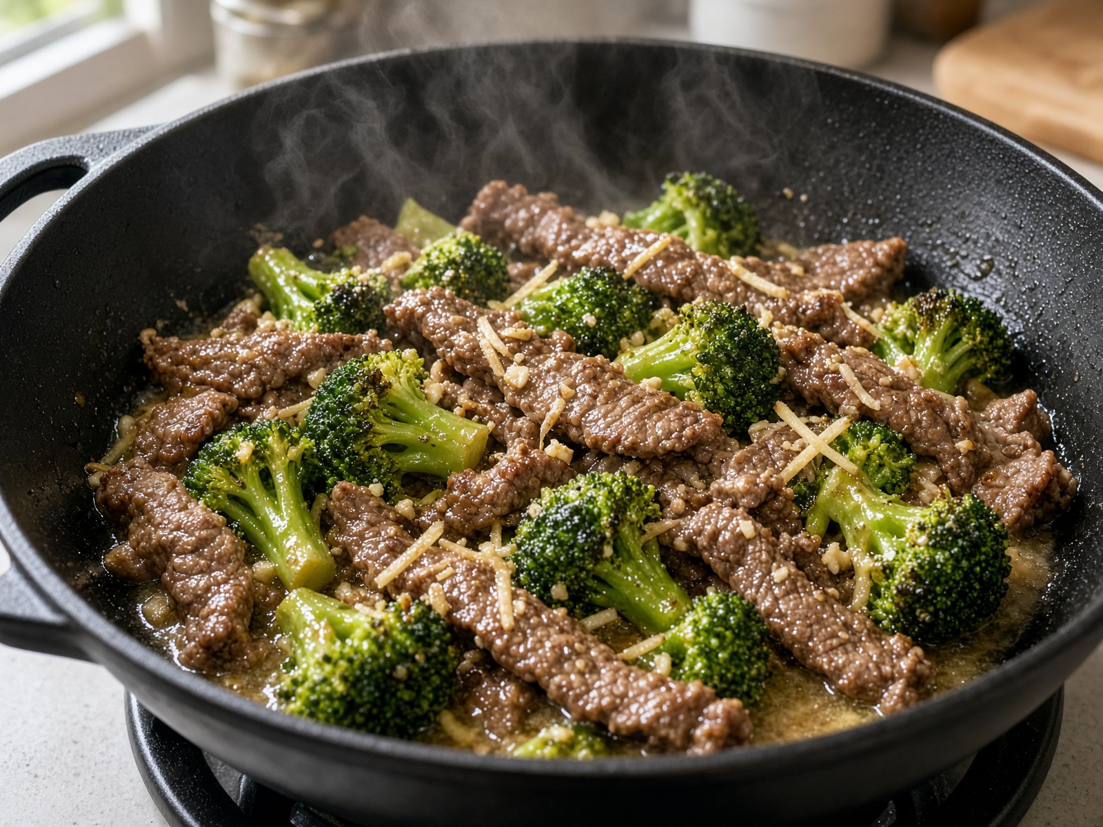 Lean Beef and Broccoli with Garlic and Ginger