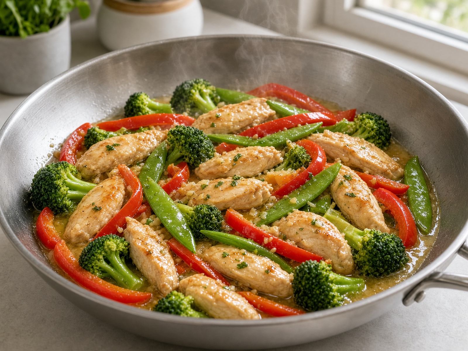 Chicken and Vegetable Stir-Fry with Ginger-Garlic Sauce